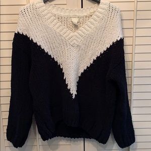Black and white sweater